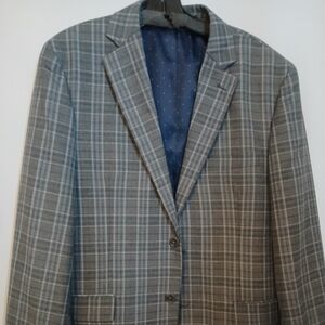Alan Flusser blazer Blue Grey Plaid